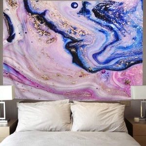 Psychedelic Gold Colorful Natural Luxury Tapestry